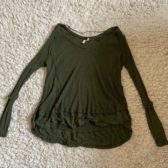 Free People Green Top - Picture 2 of 4